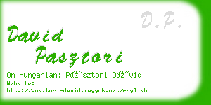 david pasztori business card